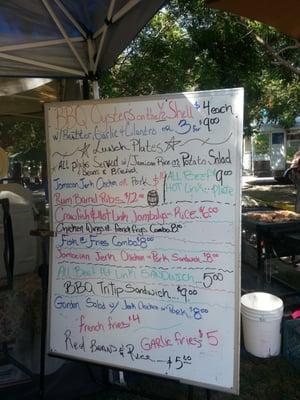 Soul food festival- Delroys menu