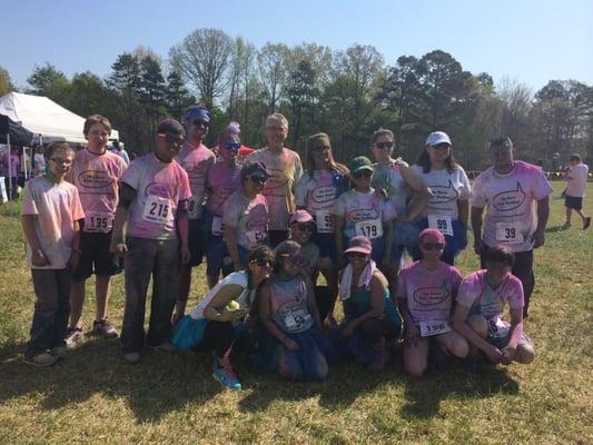 Our team at the Portofino Color Fun Run to benefit Johnston County Partnership for Children.