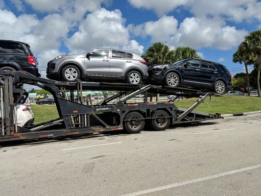 Getting ready to load at Manheim auto auction