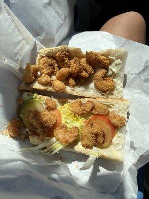 Shrimp poboy dressed