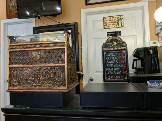 vintage cash register and provide list as of 4/12/19