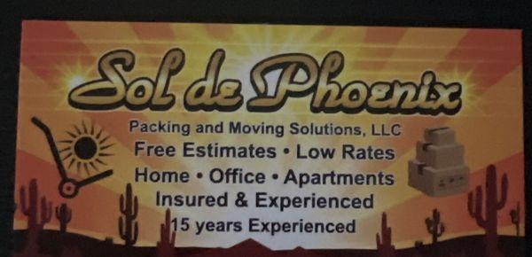 Sol De Phoenix Moving LLC