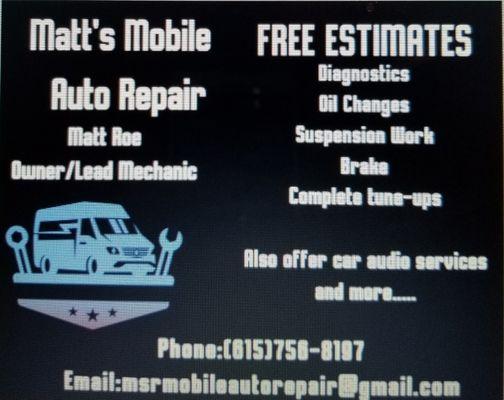 Matt's Mobile Auto Repair