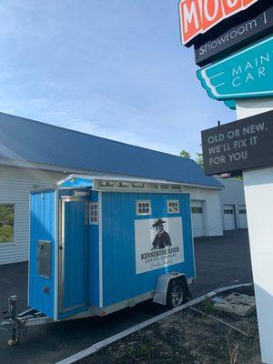 Come Visit the Kennebunk River Coffee Company Cart located in the Motorland Parking Lot!