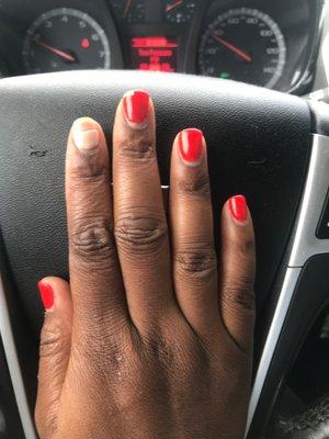 Gel manicure after less than two weeks