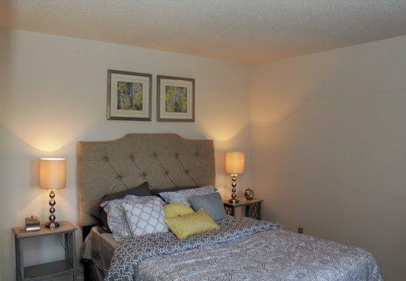 Master bedroom with generous closet space.