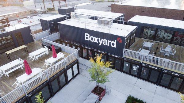 We love projects big and small. Completed The Boxyard in 2016 for Nelson+Stowe Development.