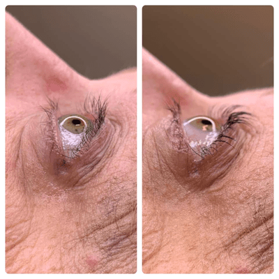 Eyelash lift and tint.