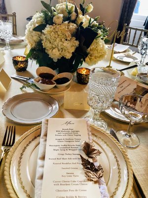 Place settings florals