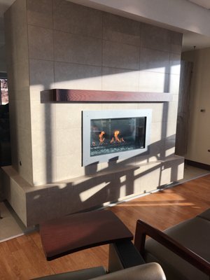 Fireplace in the front lobby. Great for relaxing and waiting on your loved one.