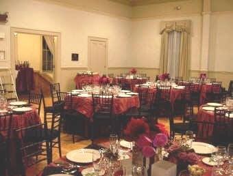 Second Floor Great Hall and Staircase landing as set up for a wedding reception.