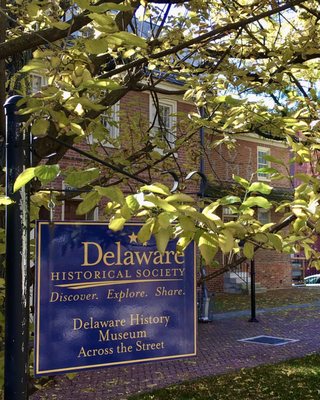 Small square with several historic buildings across N Market St from the main museum building.