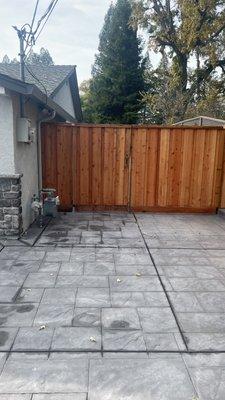 We do metal frame with wood fence gates!