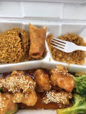 Sesame chicken lunch special