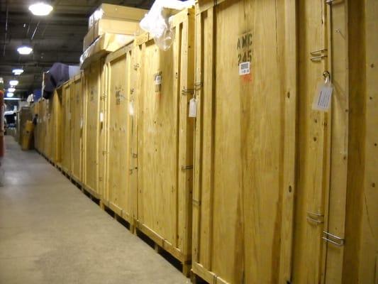 Crated storage for household goods