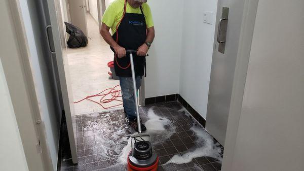 Grout and Tile Scrubbing