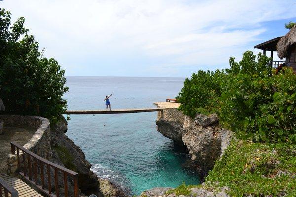 Negril, Jamaica.  Yes, that's me out there.