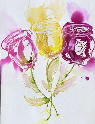 My flowers last forever!
one of a kind original watercolor painting