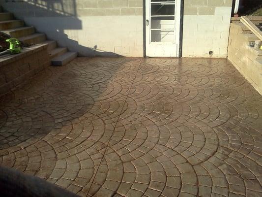 European Fan Stamped Patio