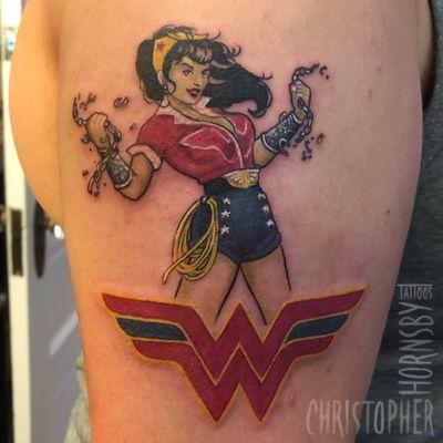 Wonder Woman tattoo By Chris Hornsby