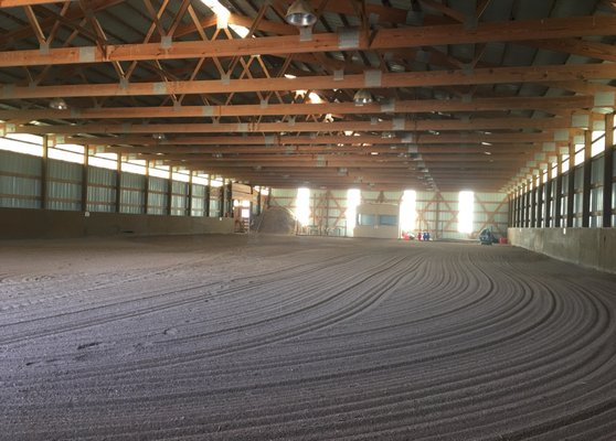 Lighted Indoor Arena, with heated viewing room