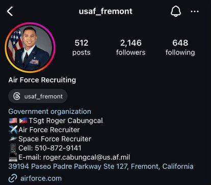 Please follow my instagram account @usaf_fremont