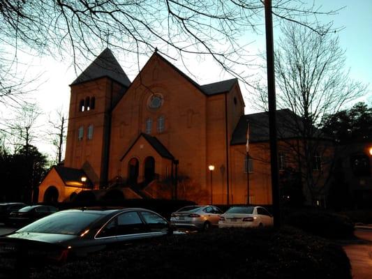 Holy Spirit Church at dusk