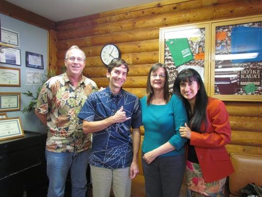 J, Justin Kollar, Michelle and Rami at Ho'ike Studios.