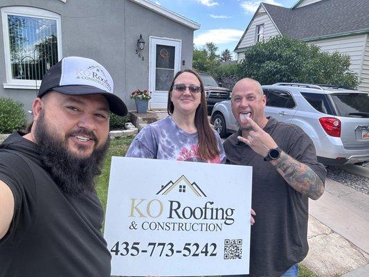 Family we help get a new roof through the insurance company! Thanks for your business.