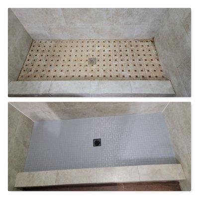 Shower floor refinishing