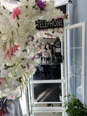 Mirrored Telephone Booth