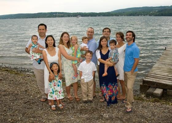 outdoor family portrait photo taken by Rebecca Miles of You-nique Photographyof Fairport Macedon, NY on Keuka Lake in Penn Ya...