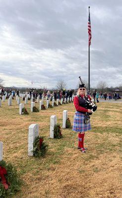 Wreaths Across America Bagpiper