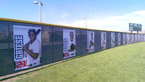 Irvine, Orange County CA, Outdoor banner for Beckman High School Baseball Team!