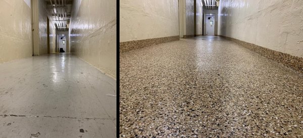 Tired of painting your hallway floors every year? Let iPaint transform your floor into a beautiful easy to clean maintenance free area.