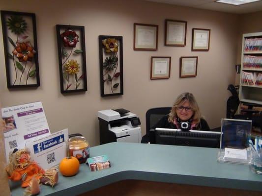 Front office desk at Dr. Mary Ricotta's implant dentistry in Amherst NY