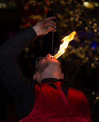 James Fire Eating, Sunshine Fire Entertainment, Detroit Michigan