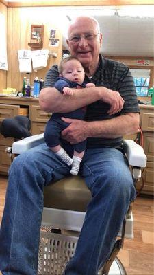 Papaw and Henry Jo our first great grandson