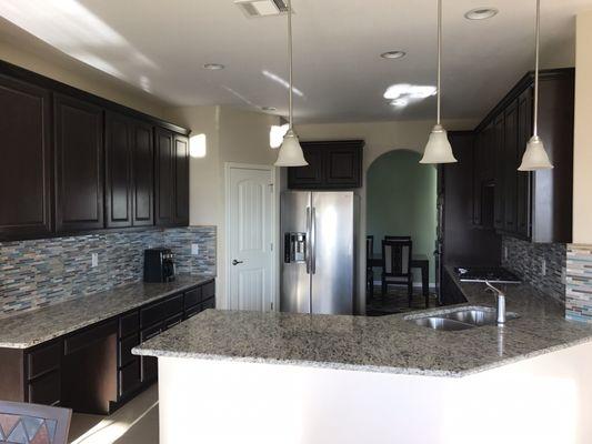 Kitchen backsplash after