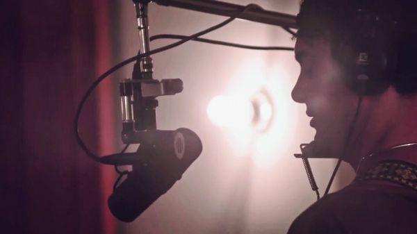 Screen grab of our short film documenting the recording of G. loves album Love Saves The Day