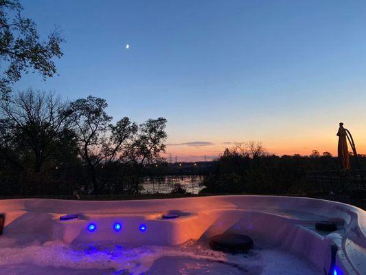 Now we get to enjoy the amazing views every night from our new hot tub!!! Love it