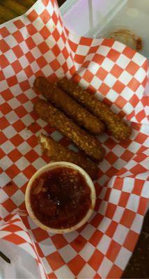 Blurry mozzarella stick pic but what else do you need?