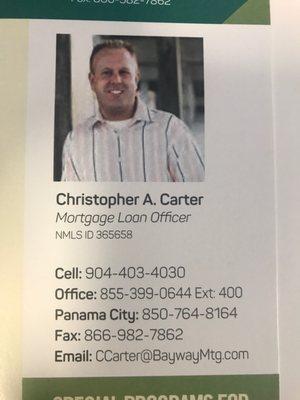 Chris Carter Contact Info.