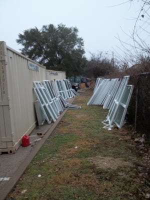 New windows going to be installed in your apt. sitting out in the rain next to the dumpsters