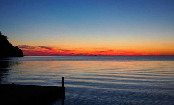 The nightly show at Little Sister Resort in Sister Bay, Door County, WI