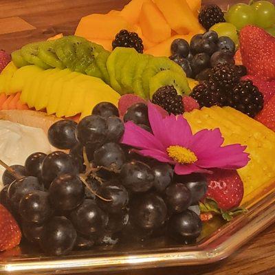 Fresh fruit platter  - baby shower drop-off