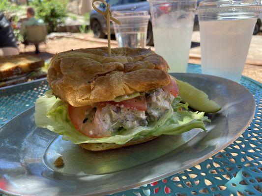 Chef Jen's Famouse Chicken Salad Sandwich (with croissant). THE BEST chicken salad I've ever had!