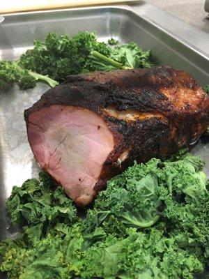 House smoked pork for the entree station.