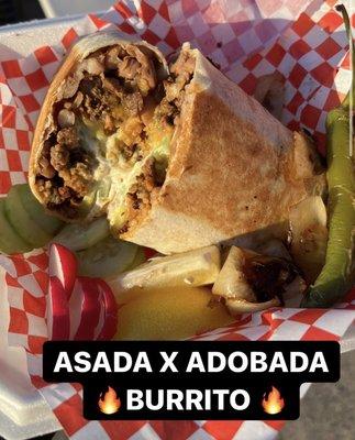 Asada X Adobada Burrito