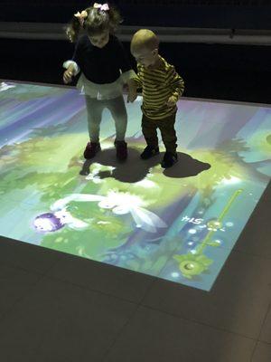 An "EyePlay" turns the floor into a multi-point interactive experience